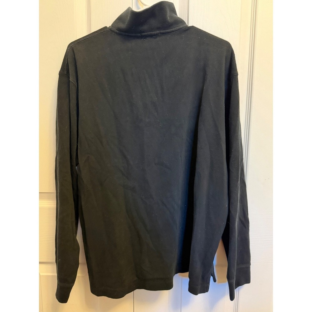 Polo Ralph Lauren Estate Rib Mens XL Black Quarter Zip Pullover Sweater - Picture 5 of 11